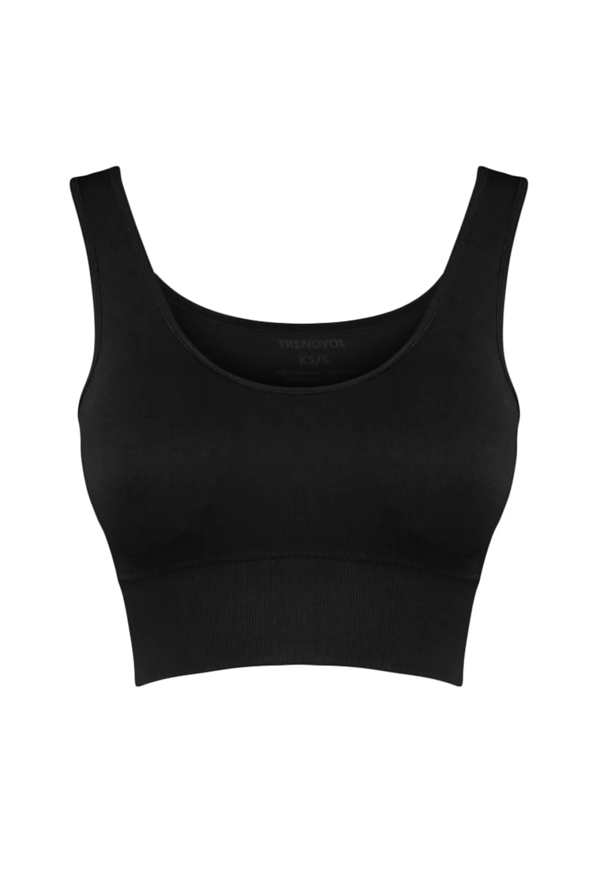 Trendyol Collection  Schwarzer nahtloser/nahtlos unterstützter/formender gestrickter Sport-BH TWOAW23SS00019