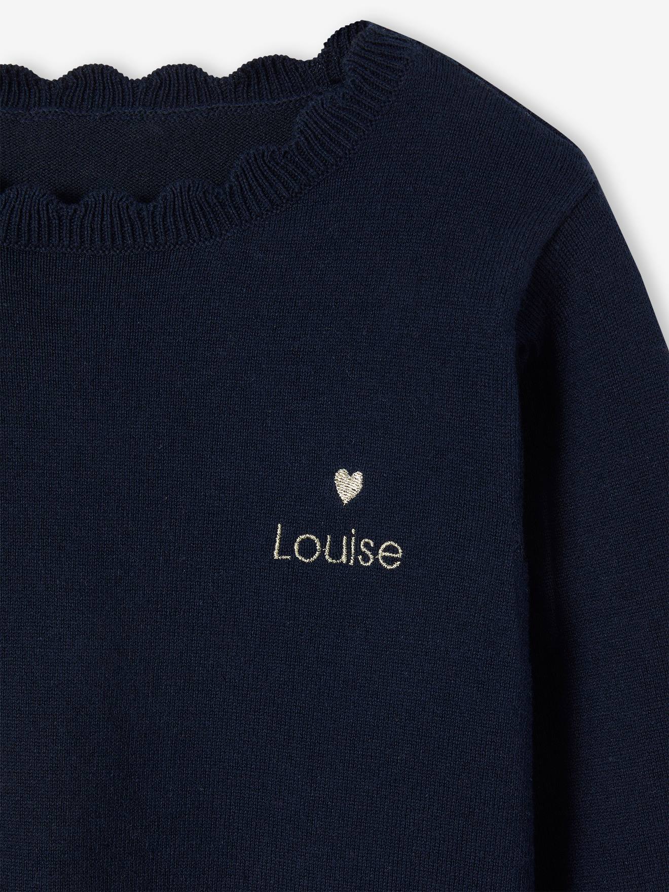 Vertbaudet Personalisierbarer Mädchen Pullover BASIC Oeko-Tex - aprikose