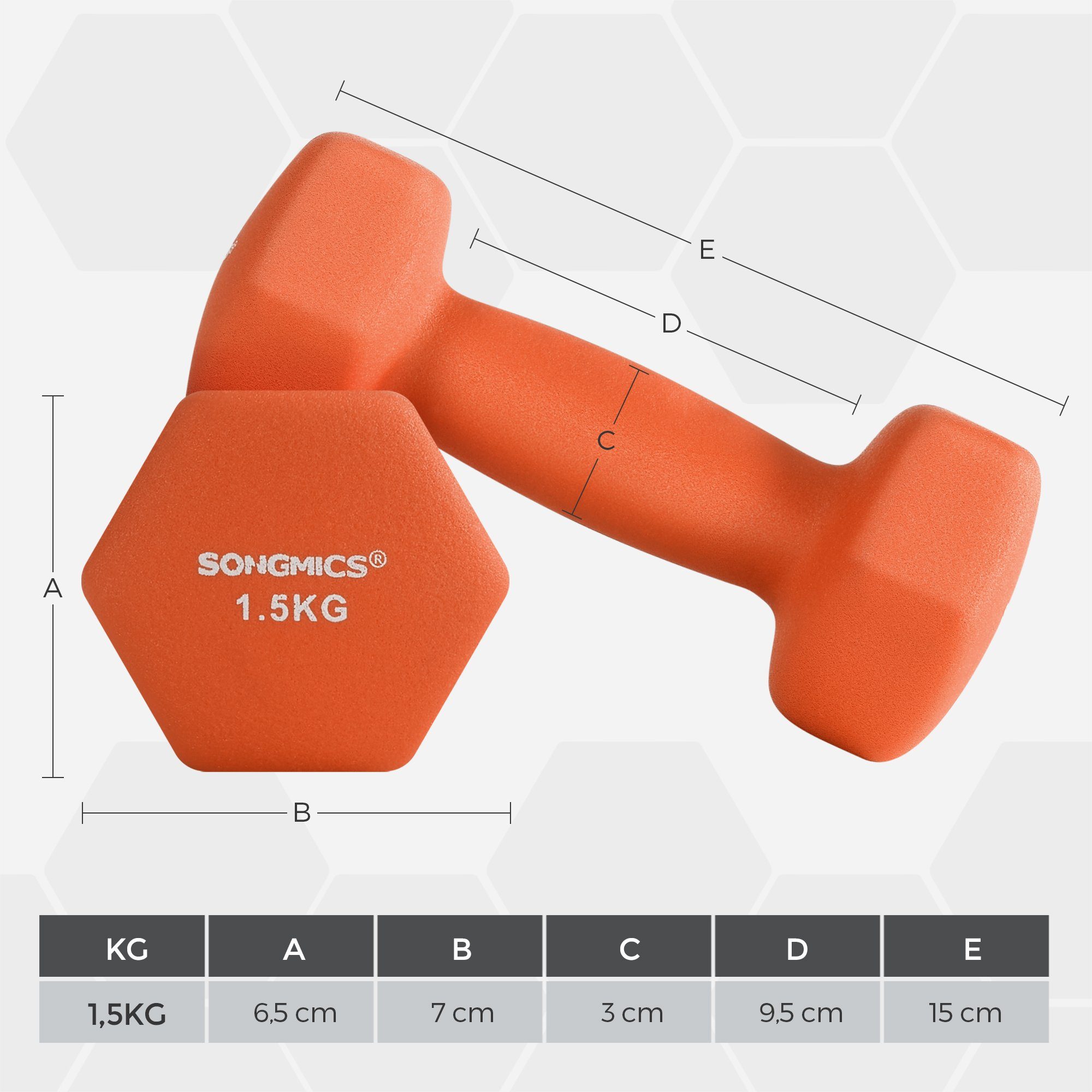 SONGMICS Kurzhantel Kurzhanteln, 2er Set, Krafttraining, zu Hause, Büro