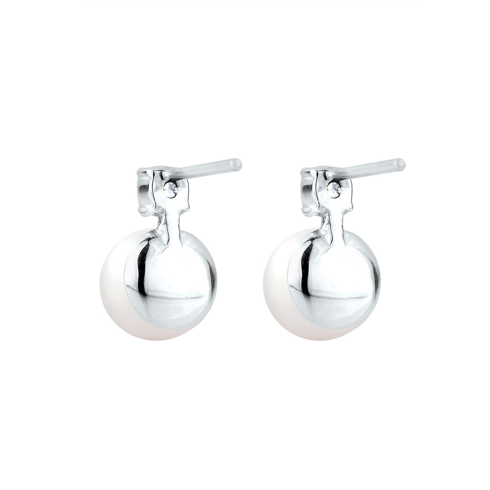 Elli Elli Boucles d'Oreilles Femmes Clous d'oreilles Classiques avec Perles d'eau douc Boucles d'oreilles