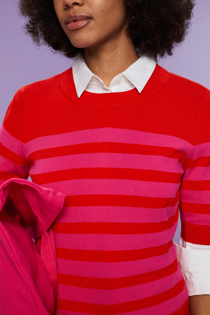Gestreiftes Sweatshirt mit Rundhalsausschnitt
