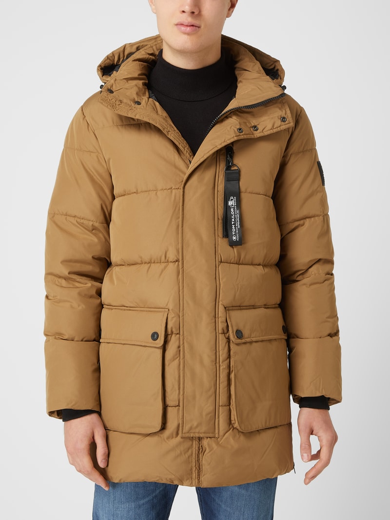 Parka mit abnehmbarer Kapuze - wasserabweisend in camel