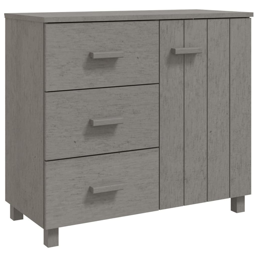 vidaXL Sideboard Sideboard HAMAR Hellgrau 90x40x80 cm Massivholz Kiefer (1 St)