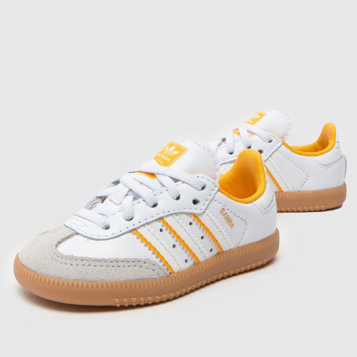 adidas vita & gula samba och småbarnsskor