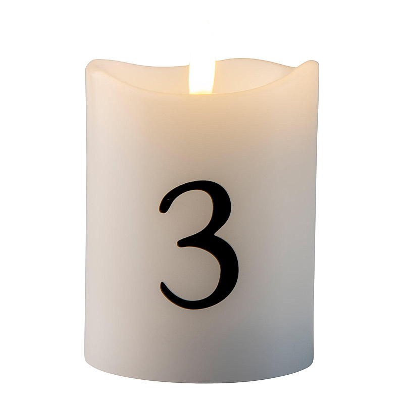 Vie Selected Adventslys 4-pk LED m/tall og fjernkontroll