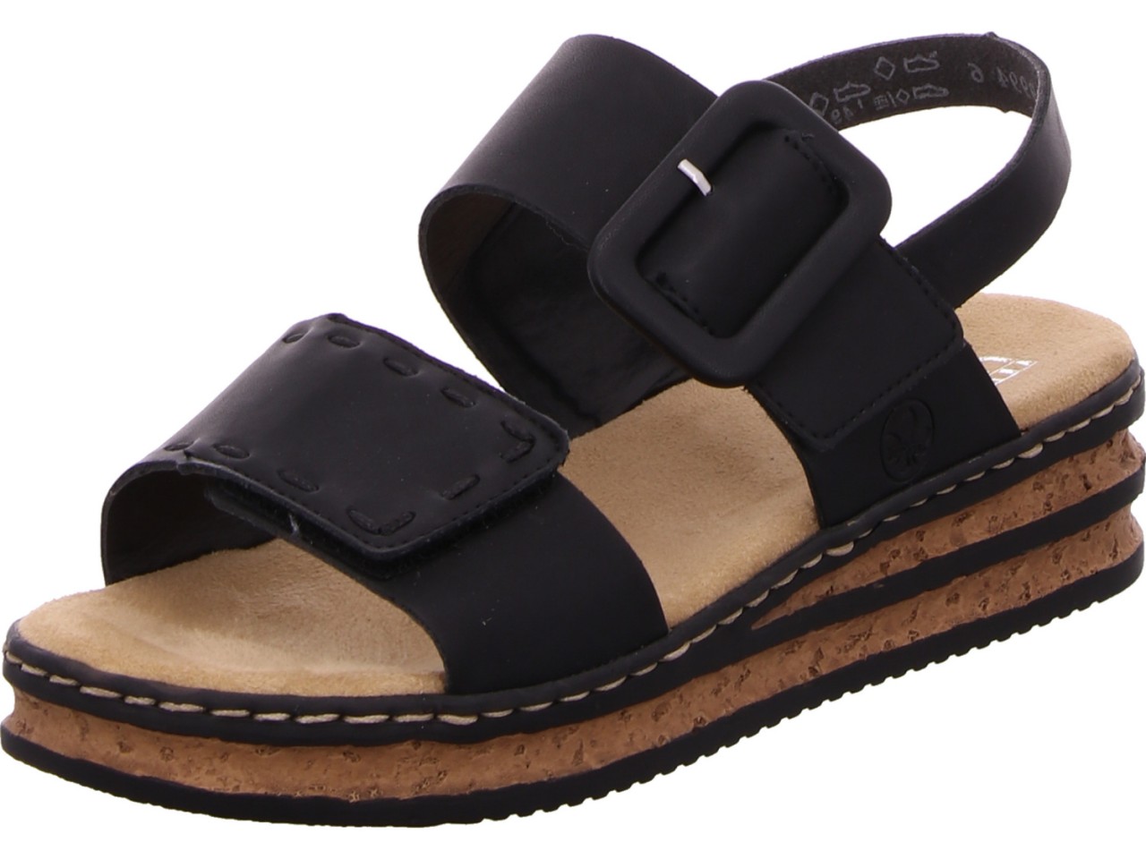 RIEKER Klassische Sandalen schwarz