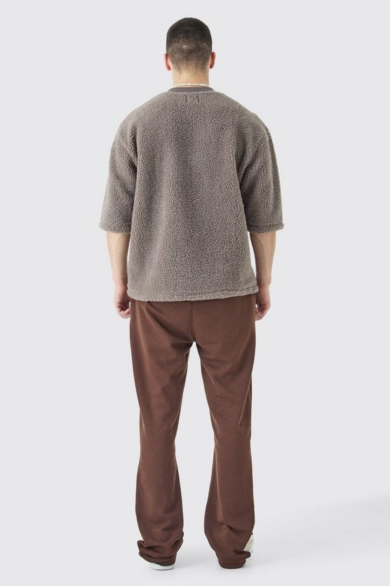 Tall Oversize T-Shirt mit Borg-Applikation