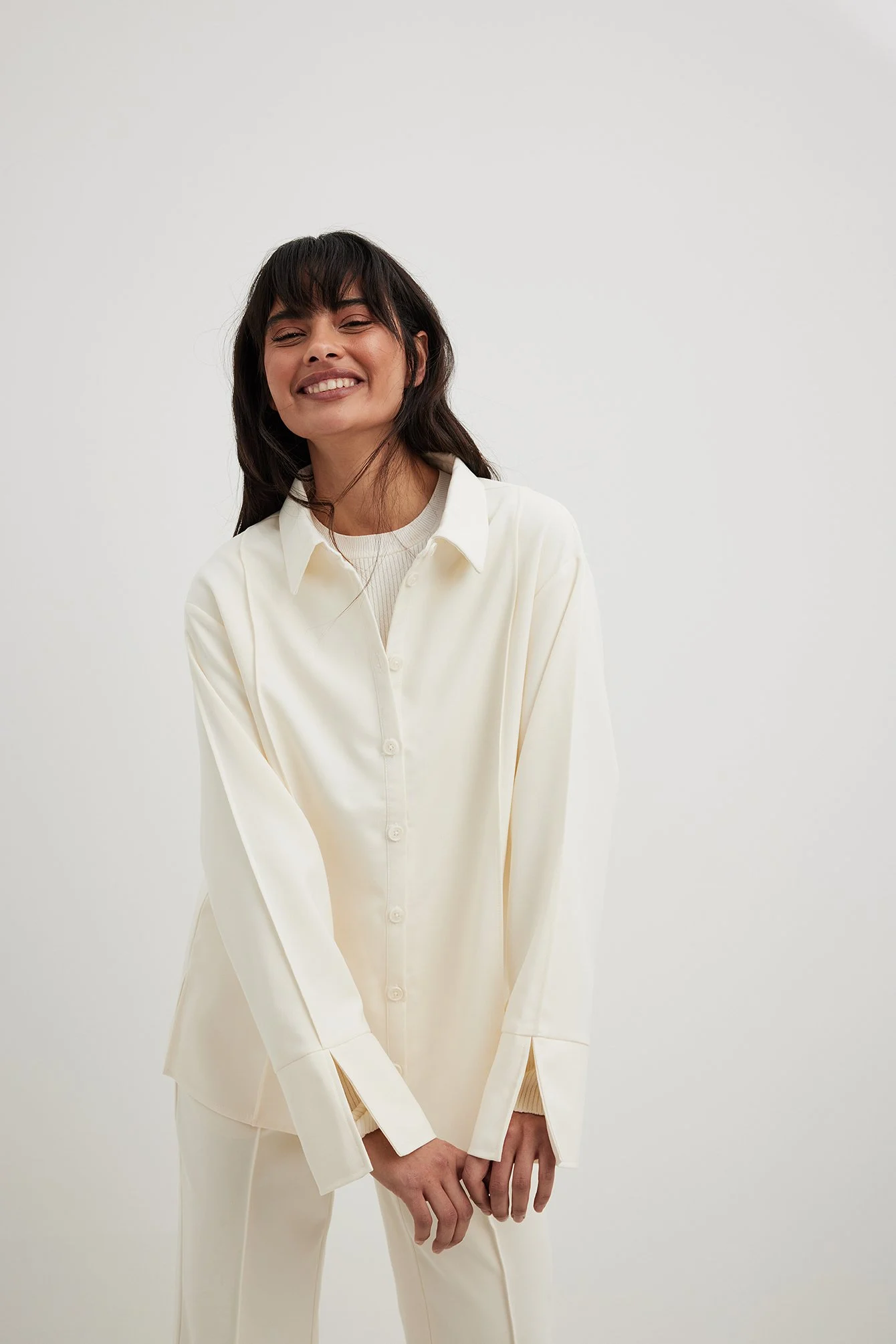 Oversized Hemdbluse mit Detail