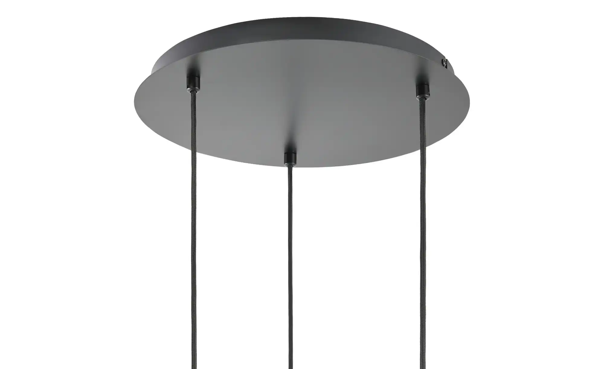 Trio Pendelleuchte, 3-flammig, Rauchglas schwarz