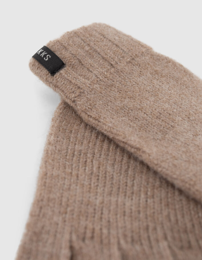 Gants beiges tricot garçon