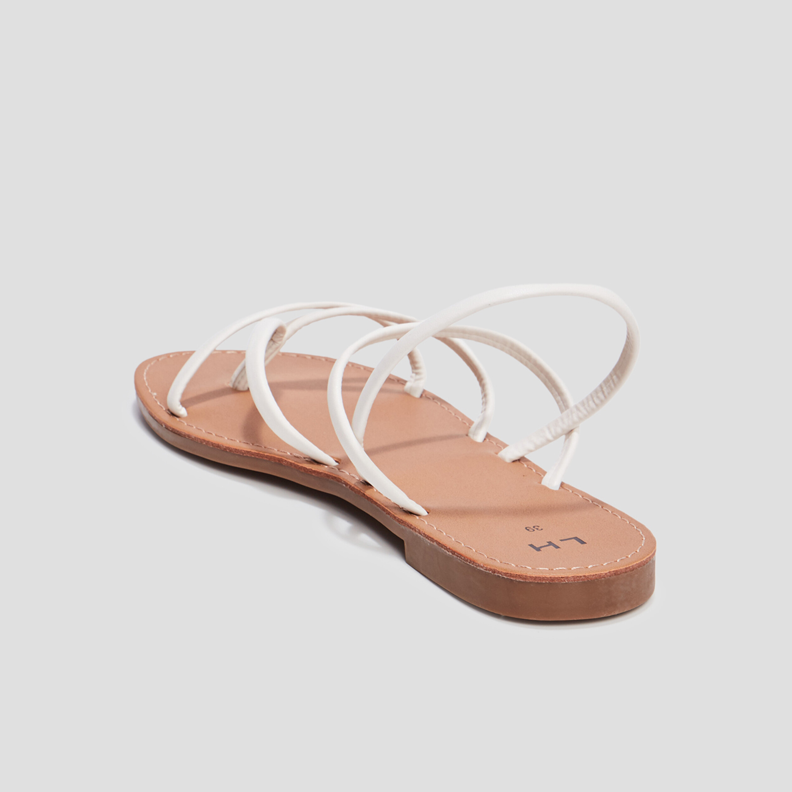 Sandales plates blanc femme | La Halle