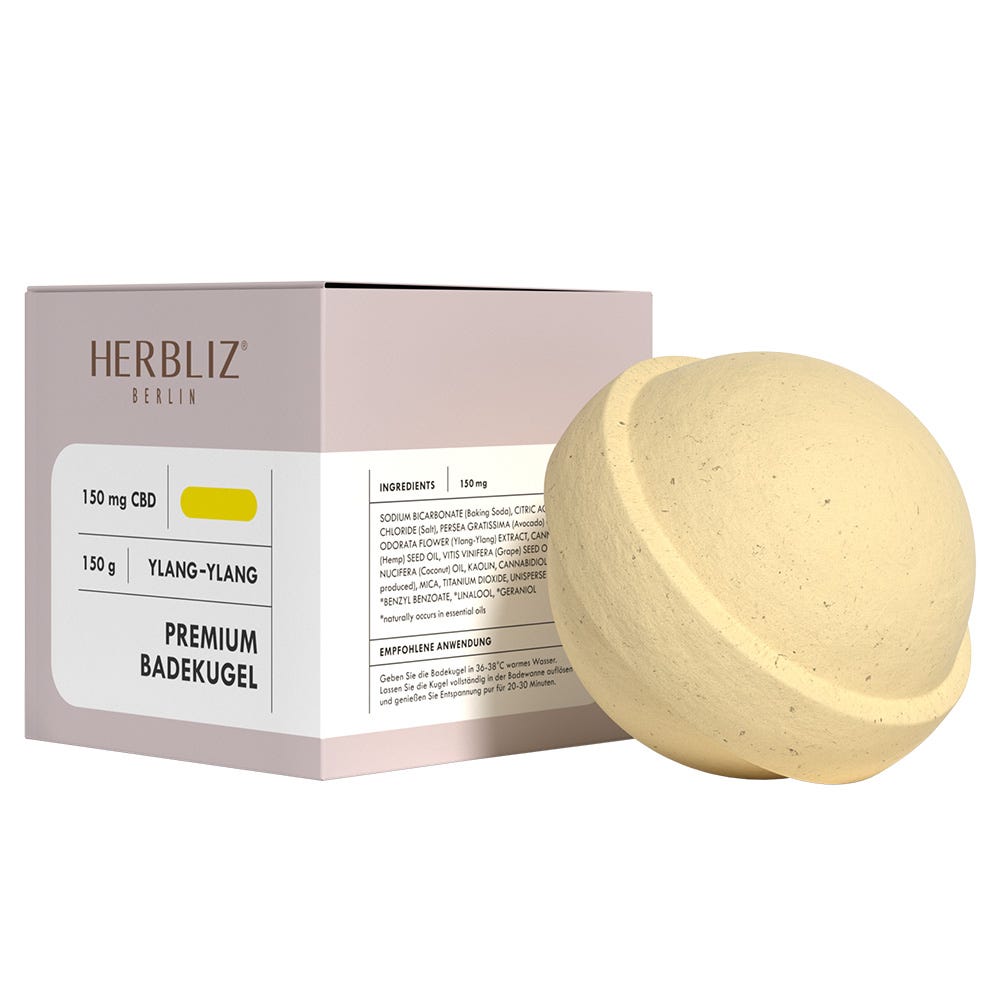 HERBLIZ Ylan-Ylang CBD Badekugel 150 g