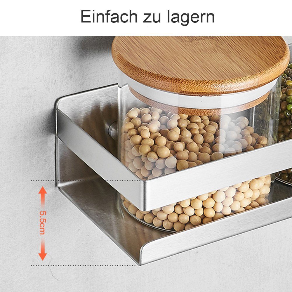 Kpaloft Duschablage, Edelstahl Wandregal Küchenkorb Ohne Bohren rostfrei