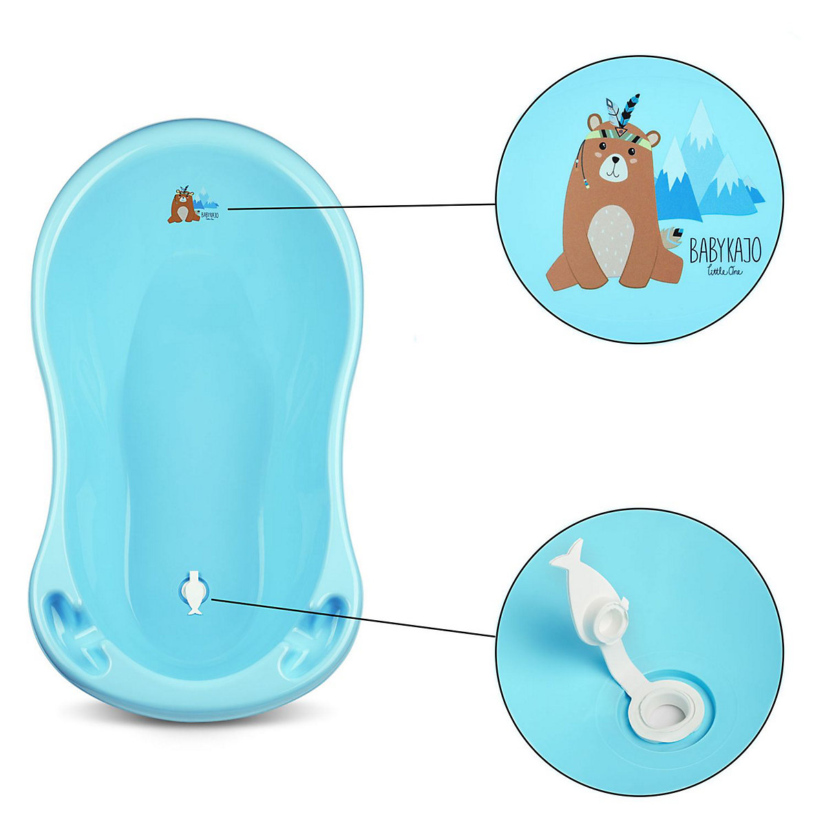 Baby Badewanne 2 Set - Baby Wanne mit Wannensitz