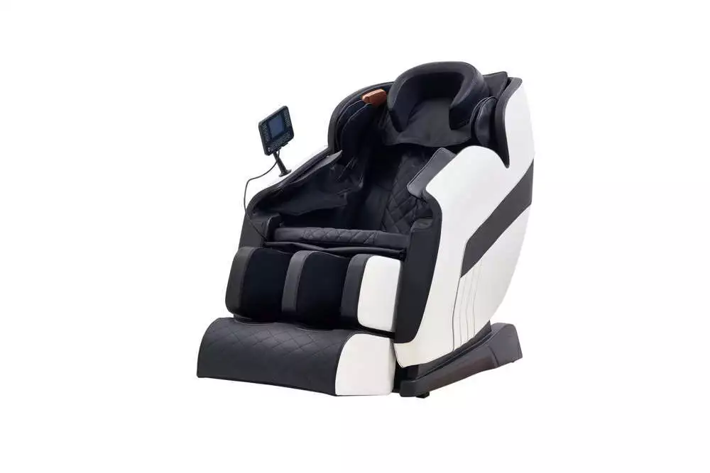 Happy Home Happy Home Elektrischer Massagesessel mit Kopfstütze & Airbag, Schwarz / Off-white