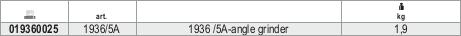 Beta 019360025 1936/5A - Amoladora angular 1,9 kg