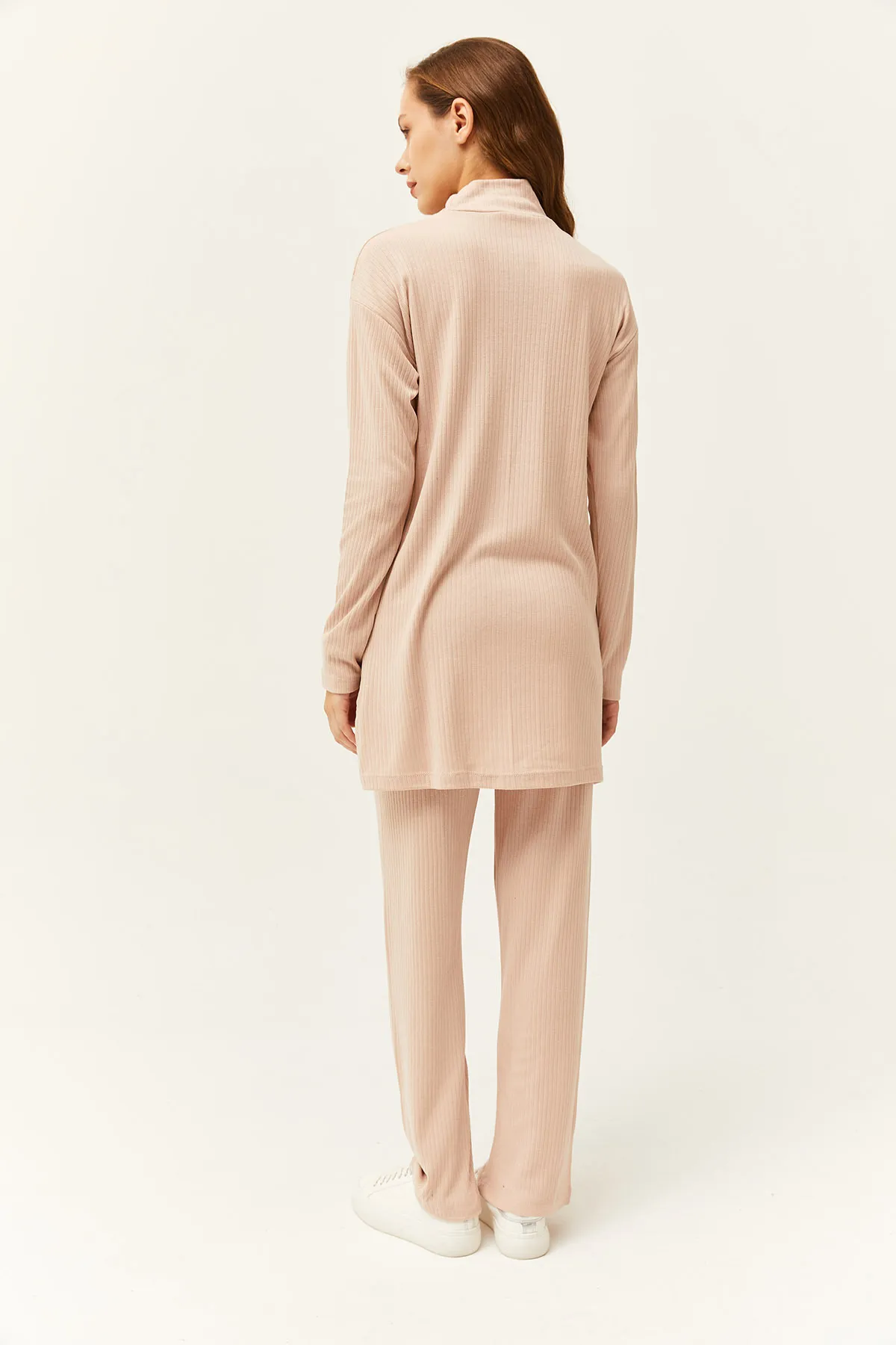Olalook  Damen Stein vorne kurz hinten lang Tunika Unteres Top Set TKM-19000236