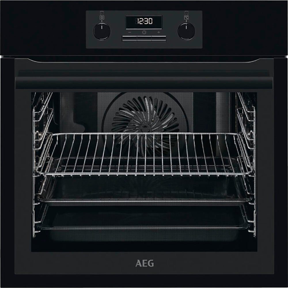 AEG Einbaubackofen 6000 BES331110B 944 187 812, mit 1-fach-Teleskopauszug, Aqua-Reinigungsfunktion