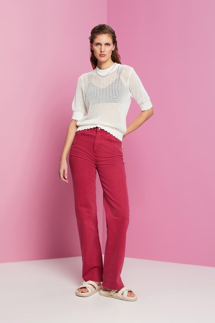 Hose mit hohem Bund und geradem Bein
