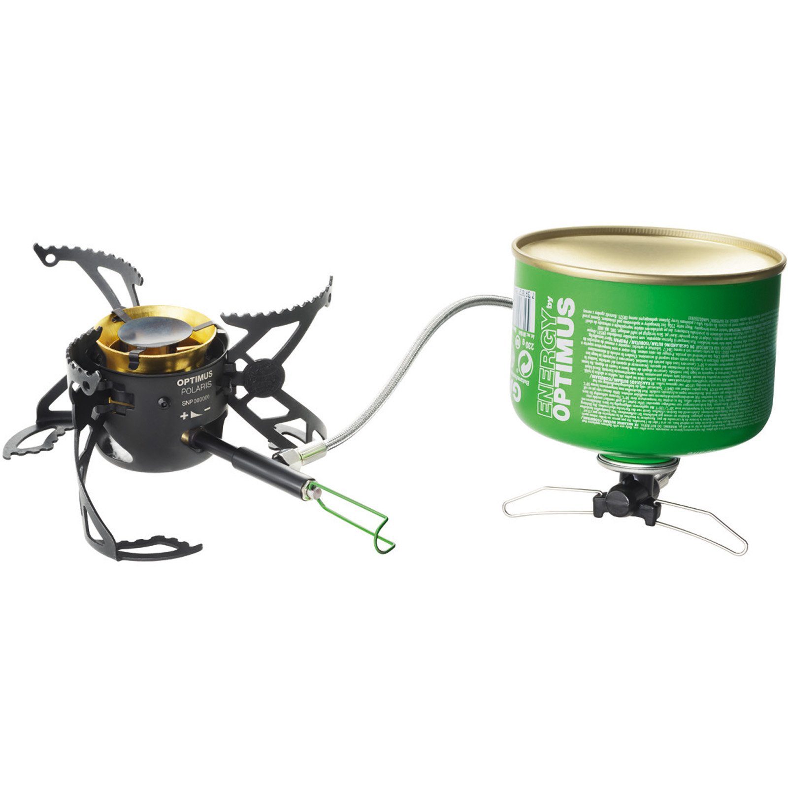 OPTIMUS Gaskocher Camping Gaskocher Polaris Optifuel, +Flasche Benzin Kocher Faltbar 4200W