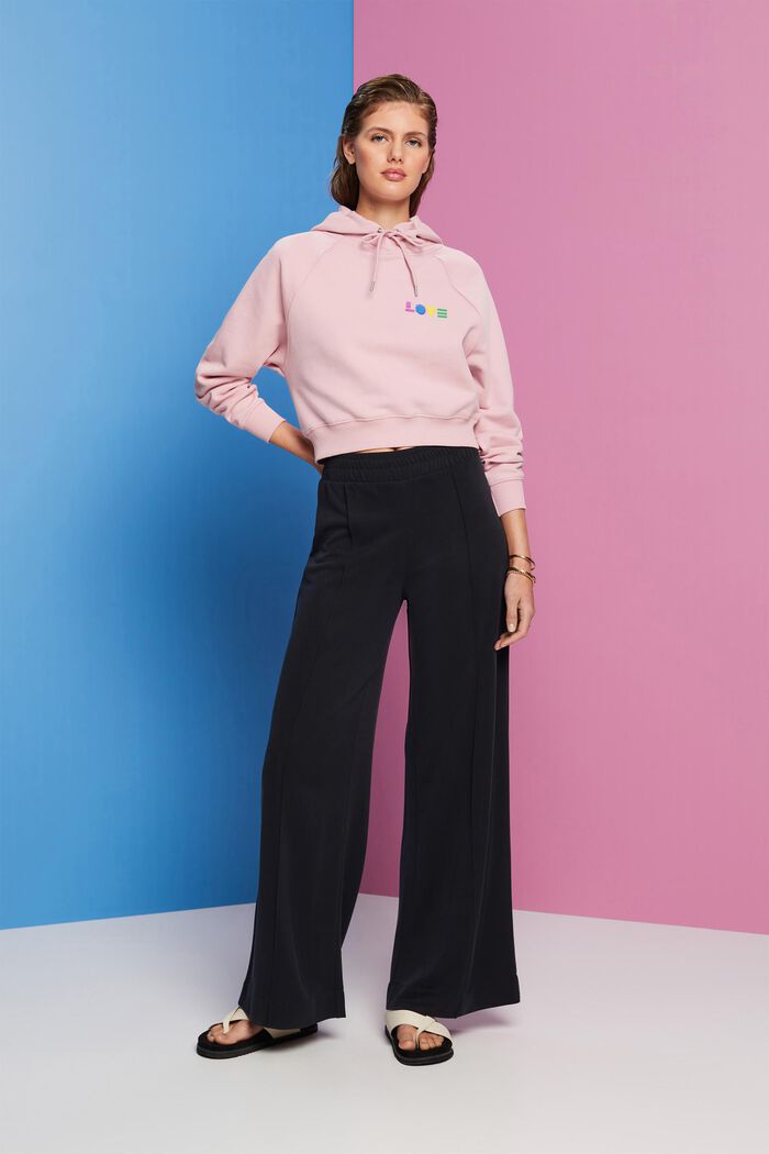Gewebte Hose mit weitem Bein
