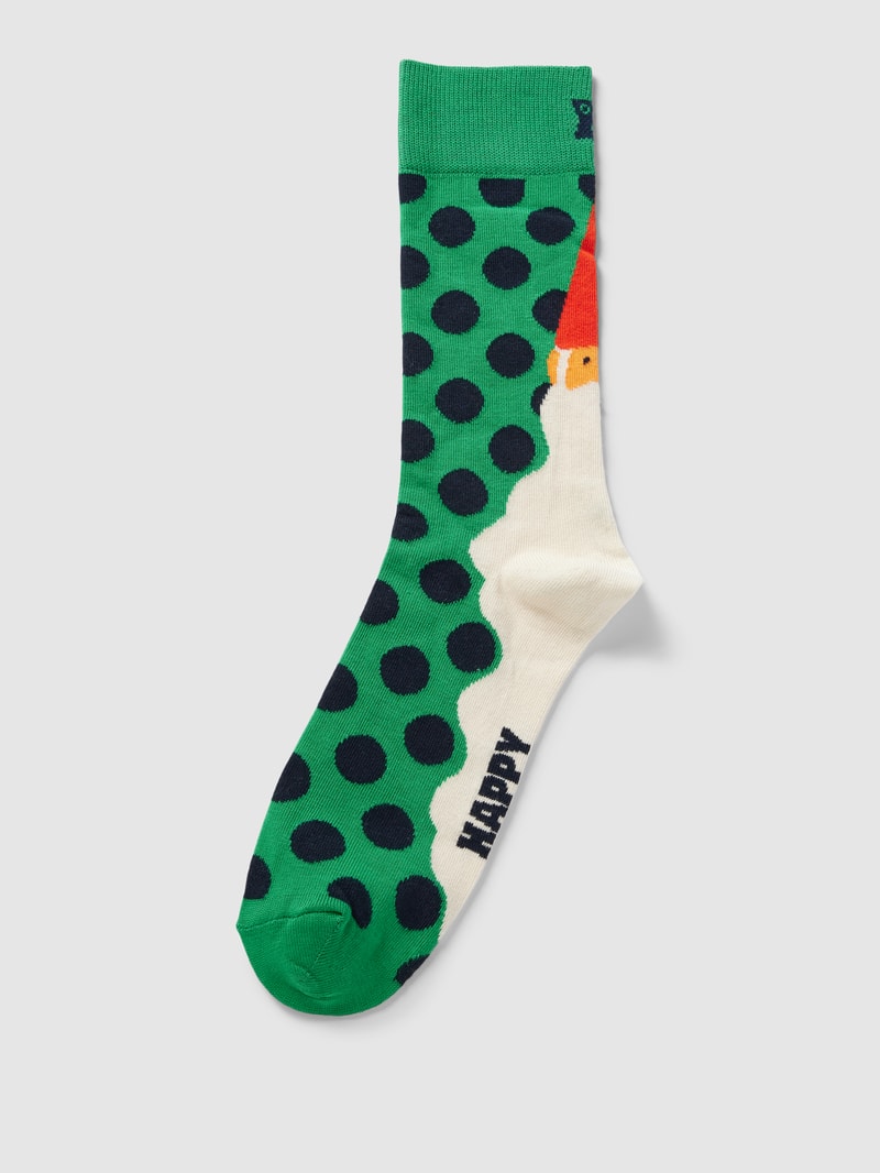 Socken mit Motiv-Print Modell 'Santa s Beard' in grün