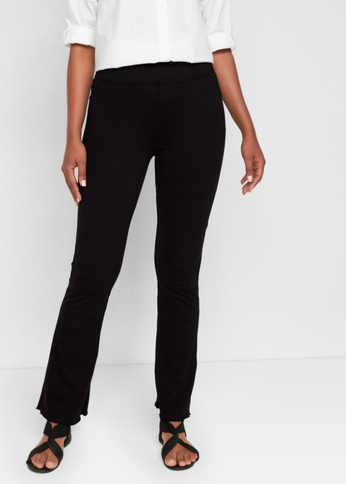 Ausgestellte Leggings mit Rundumbequembund, 2er Pack