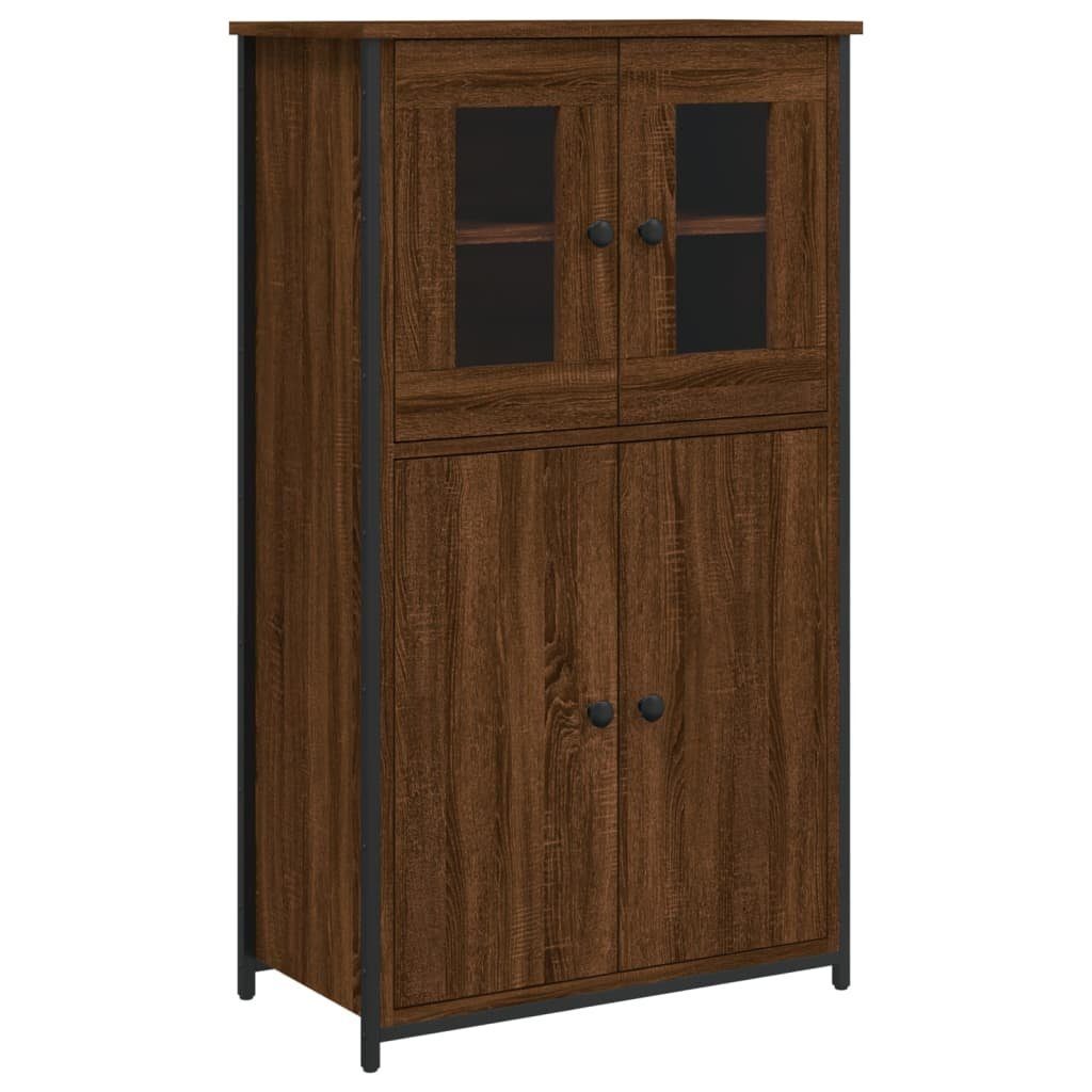 vidaXL Anrichte Highboard Braun Eichen-Optik 62x32x106,5 cm Holzwerkstoff Glas Vitrine