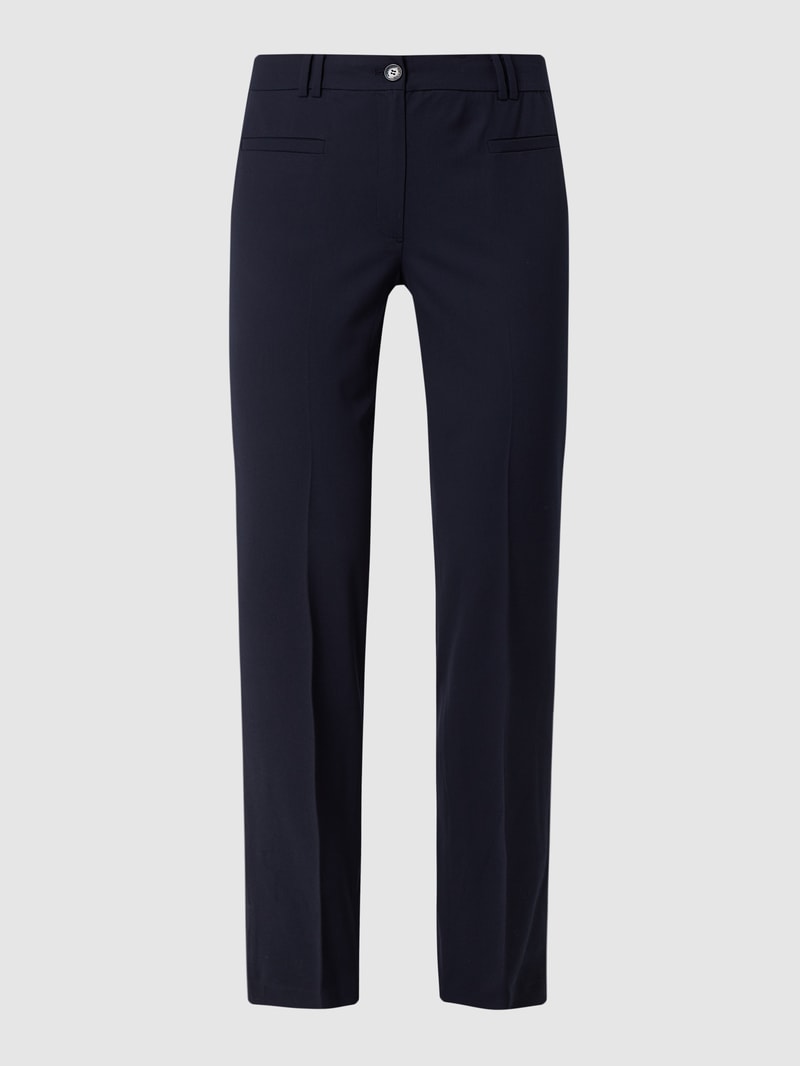 Stoffhose mit schmal zulaufendem Bein Modell 'Hedy' in marineblau