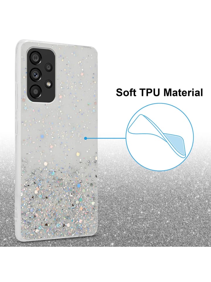 cadorabo Hülle für Samsung Galaxy A53 5G Glitter in Transparent mit Glitter günstig kaufen onesize