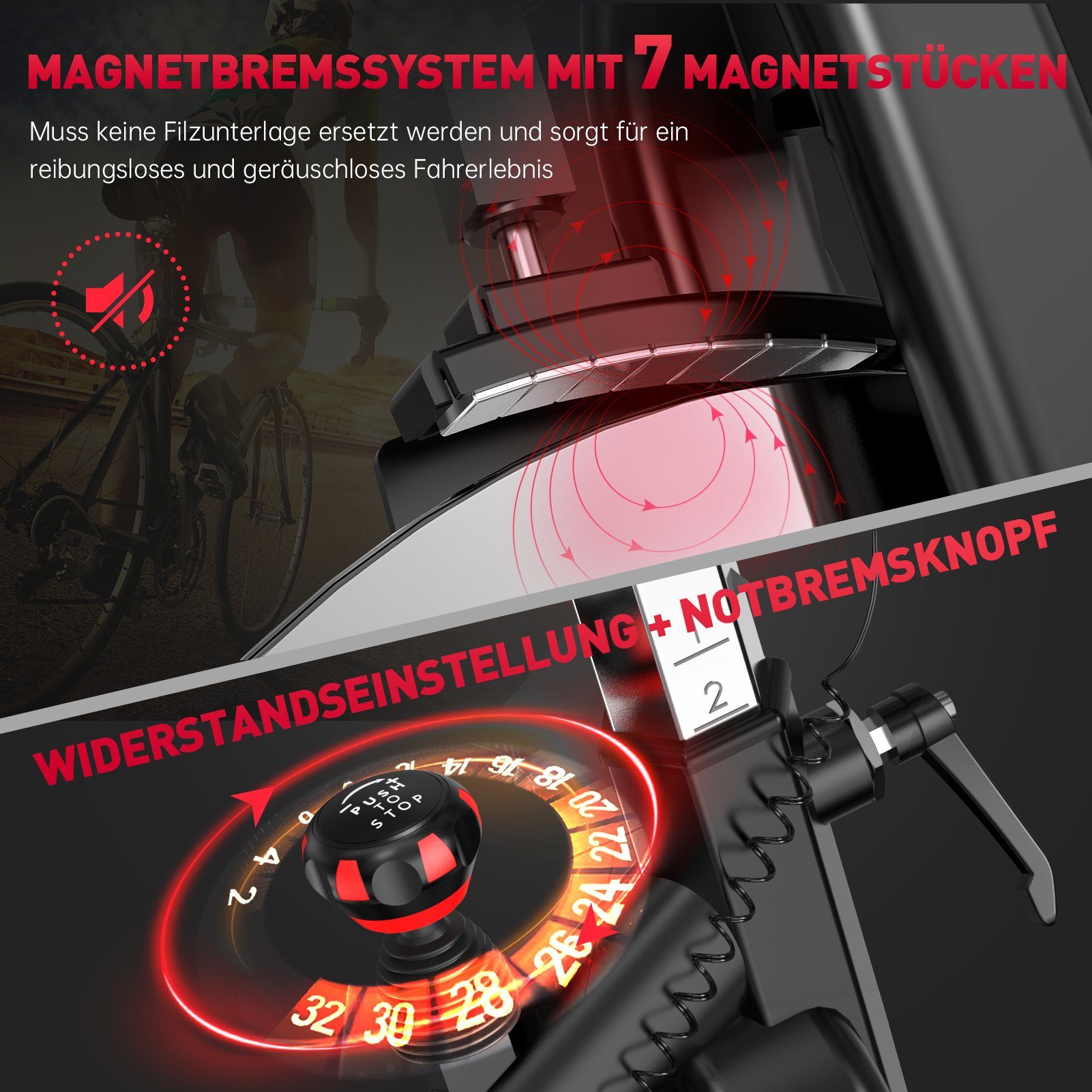 JOROTO Speedbike X2 & X2PRO (Indoor Cycling Bike), Heimtrainer Fahrrad mit Kraftvoller Magnetbremse & Riemenantrieb