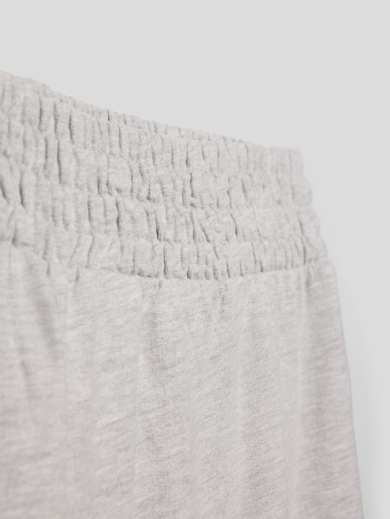 Sweatpants mit elastischem Bund Modell 'suavet' in mittelgrau meliert
