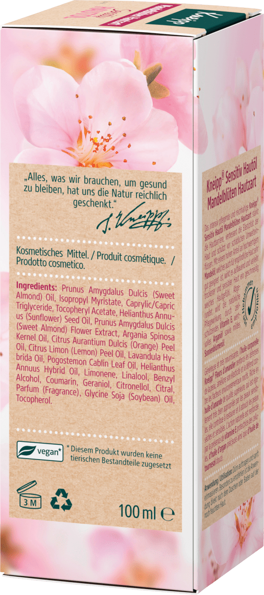 Körperöl Hautzart Mandelblüten, 100 ml