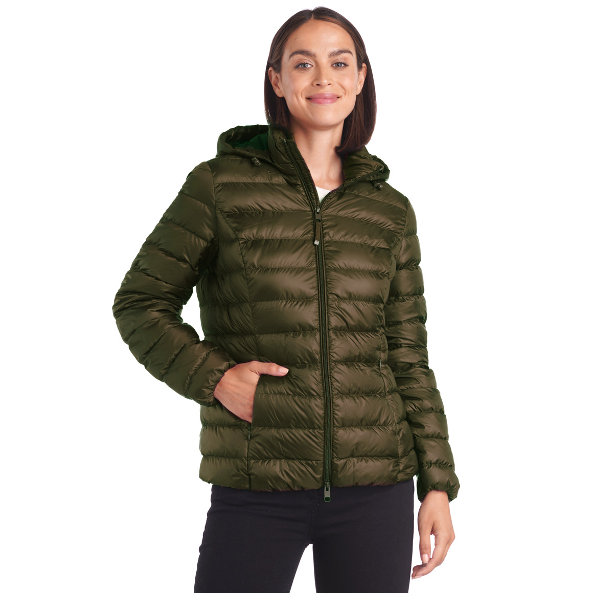 Damen Soft-Daunenjacke mit Kapuze