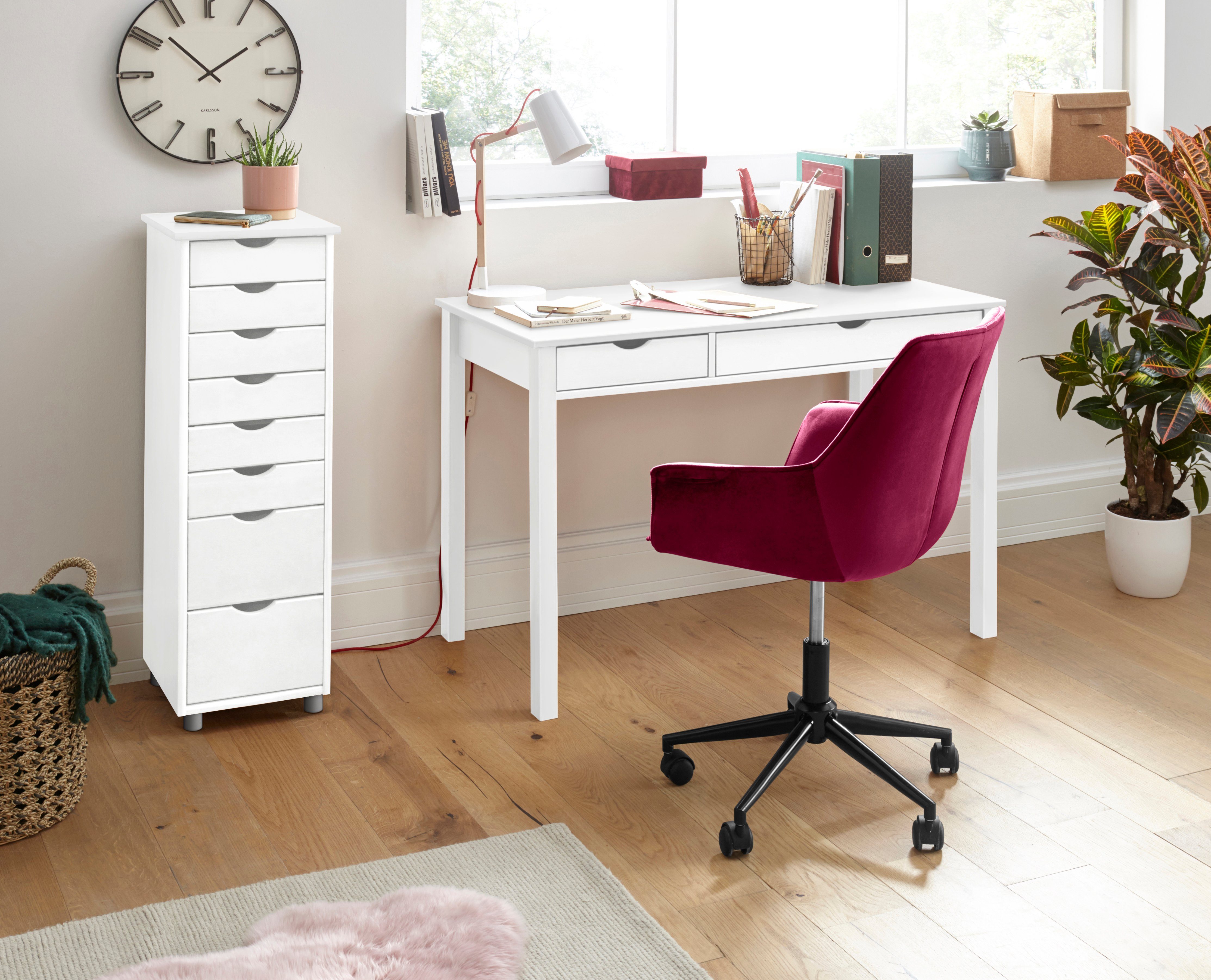 INOSIGN Kommode Gava, massives Kiefernholz, mit vielen Stauraummöglichkeiten, Breite 34 cm