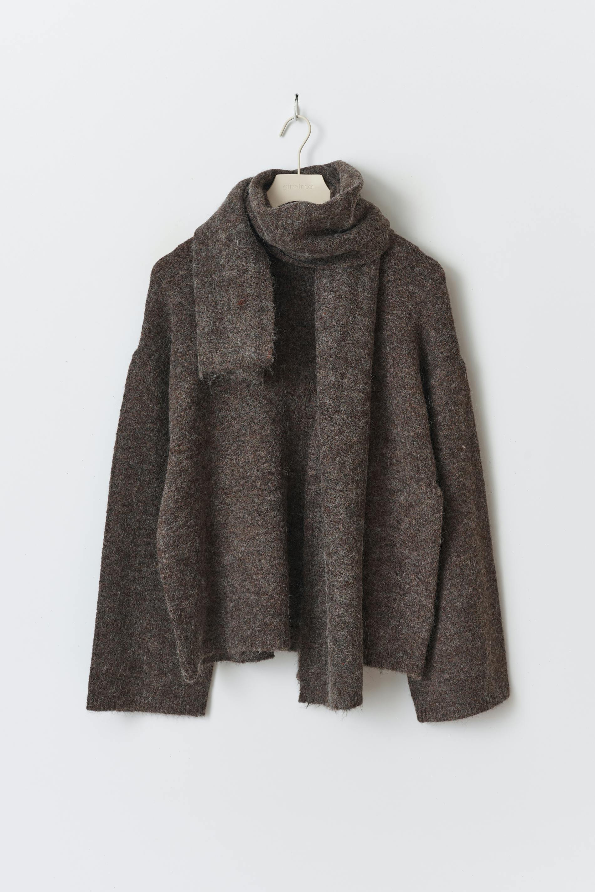 Knitted scarf sweater