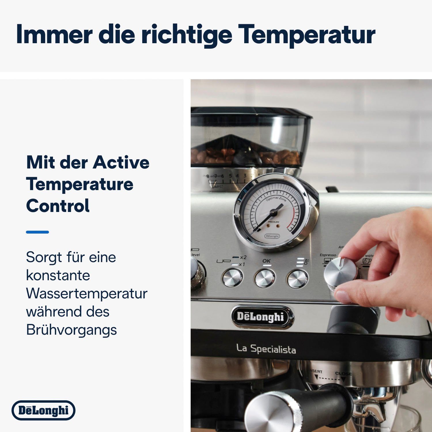 De'Longhi Siebträgermaschine La Specialista Arte EC9155.MB, inkl. 250g Selezione Espresso im Wert von UVP € 6,49