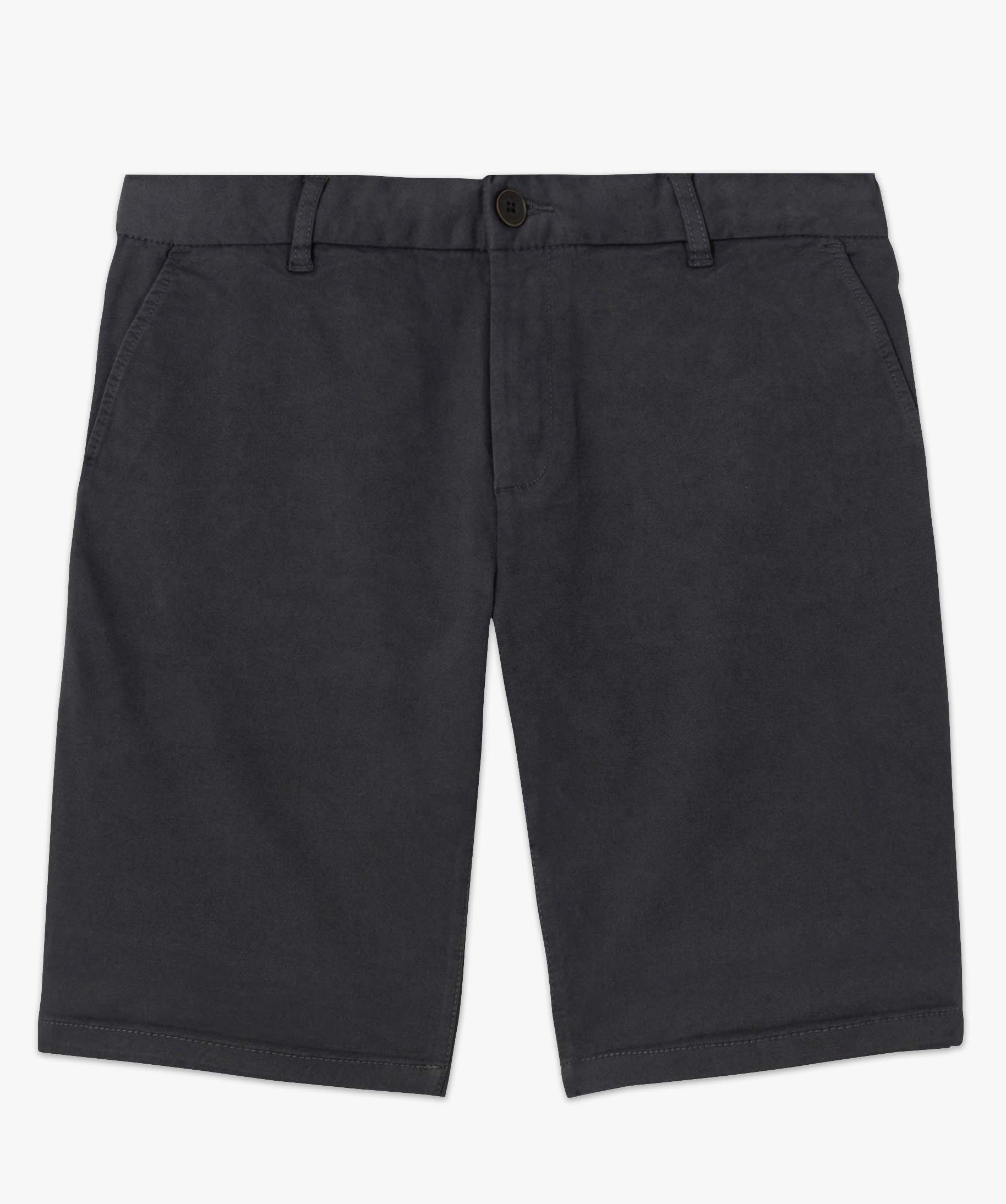 Bermuda homme en toile extensible 5 poches coupe chino gris fonce | GEMO