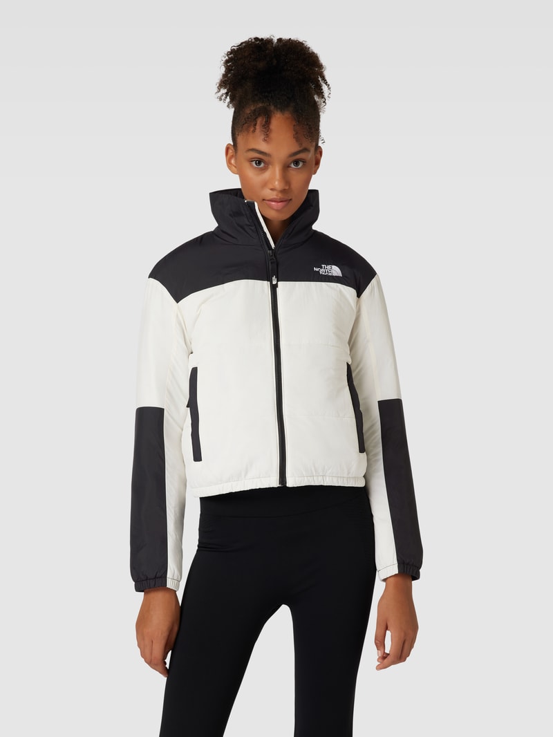 Steppjacke mit Label-Stitching Modell 'GOSEI' in offwhite