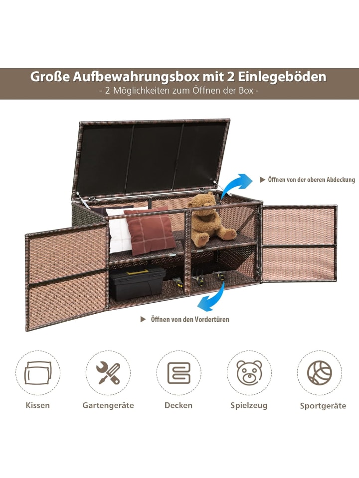 COSTWAY Auflagenbox 335L in Braun günstig kaufen onesize