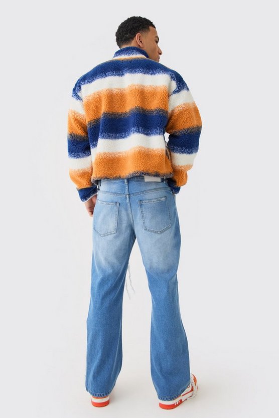 Lockere Schlagjeans mit Rissen