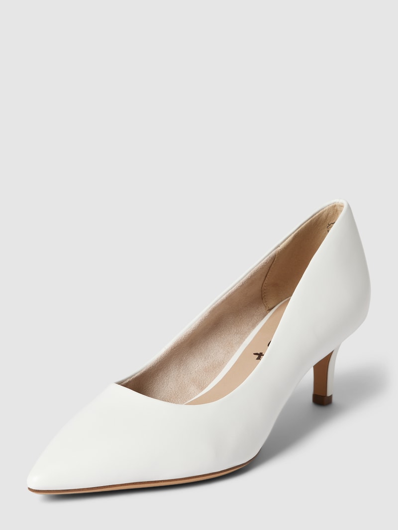 Pumps in Leder-Optik in weiß