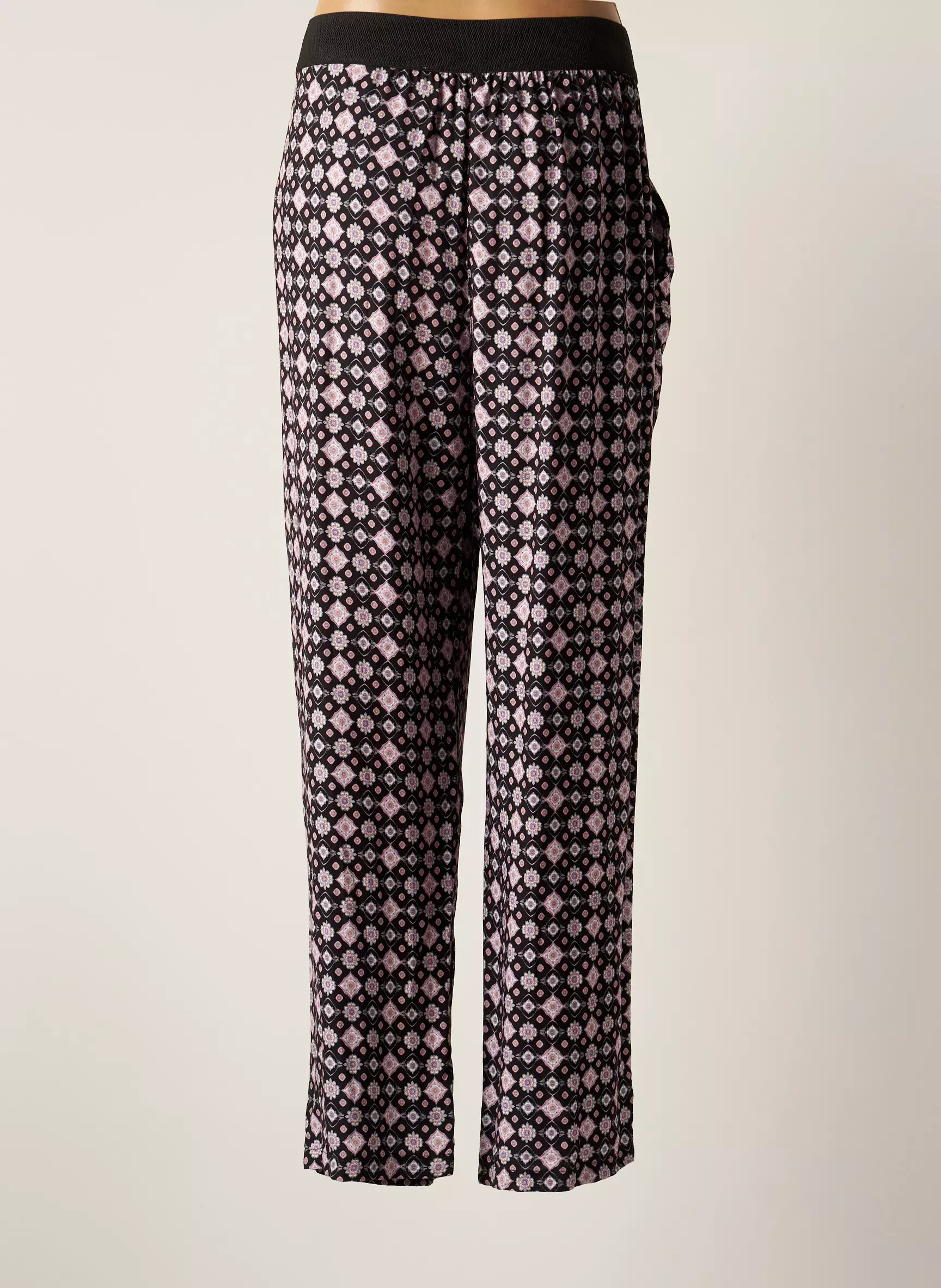 7 Seasons Pantalons Droits Femme couleur noir