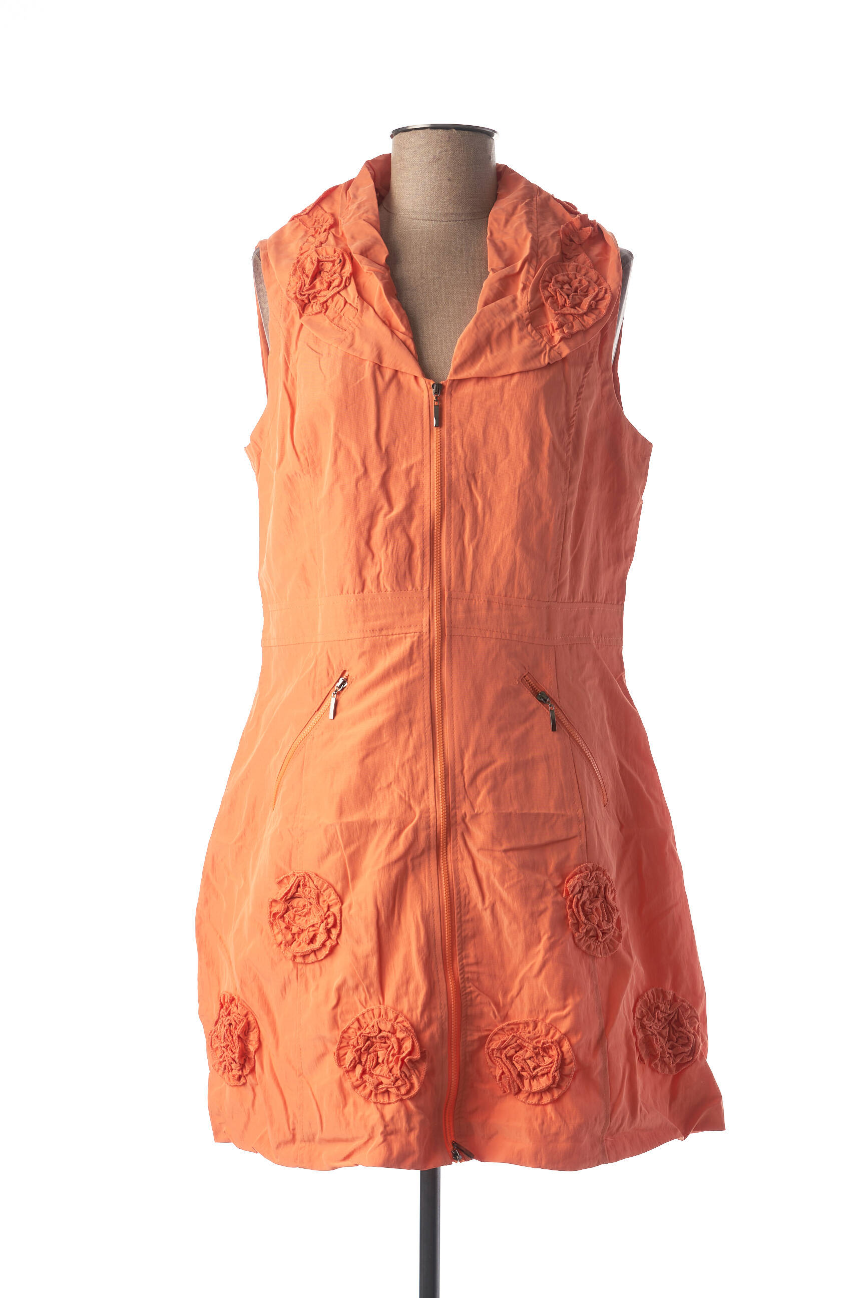 Glamz Tuniquesansmanche Femme couleur orange