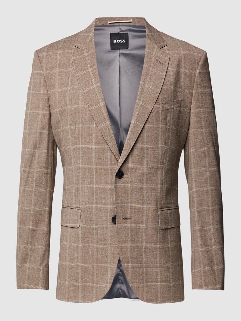 2-Knopf-Sakko mit Tartan-Karo Modell 'Jasper' in beige