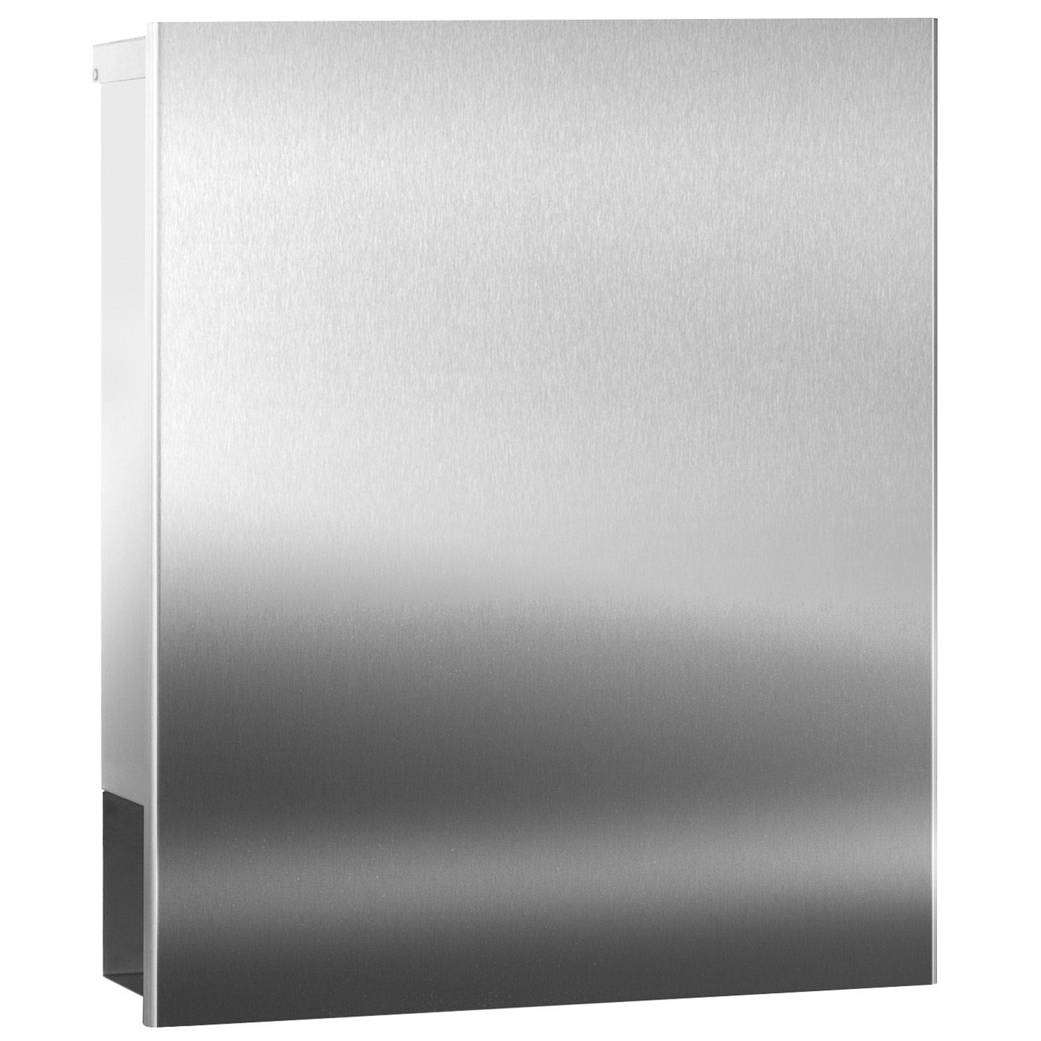 MOCAVI Briefkasten MOCAVI Box 111 VA Premium Edelstahl-Briefkasten mit Zeitungsfach in Edelstahl V2A Wandbriefkasten, integriert; passender Verschluss (zusätzlich bestellbar) für Wetterseite, beidseitig nutzbar: Box Vers 1 VA