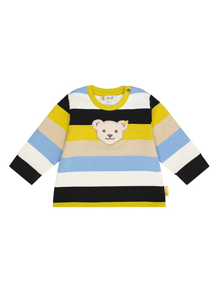 Steiff Sweatshirt in Hellblau/ Gelb/ Creme günstig kaufen