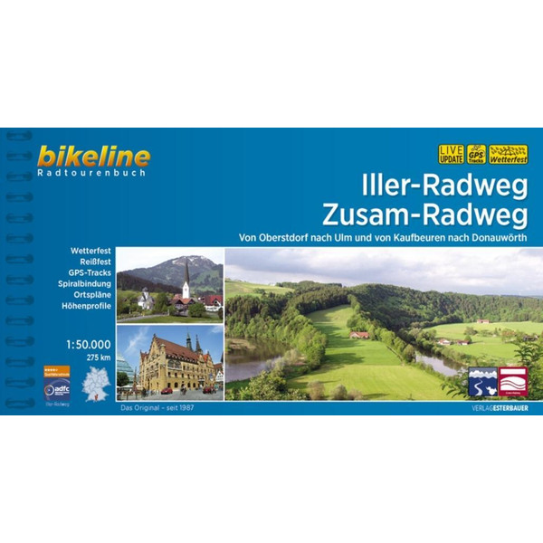 Iller-Radweg . Zusam-Radweg 1 : 50.000 - Radwanderführer