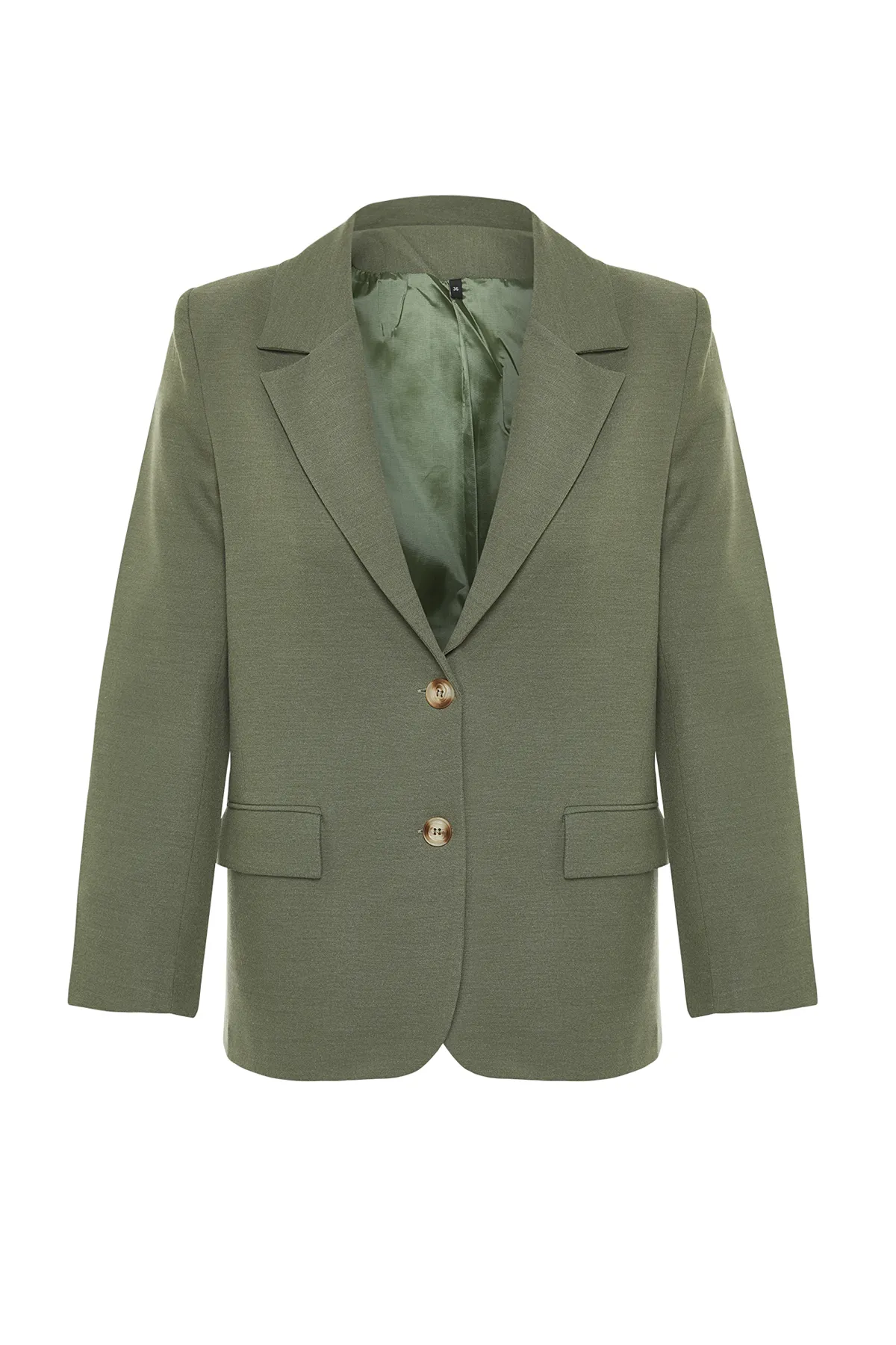 Trendyol Collection  Mintfarbene, regelmäßig gefütterte, gewebte Blazerjacke TWOAW23BC00132