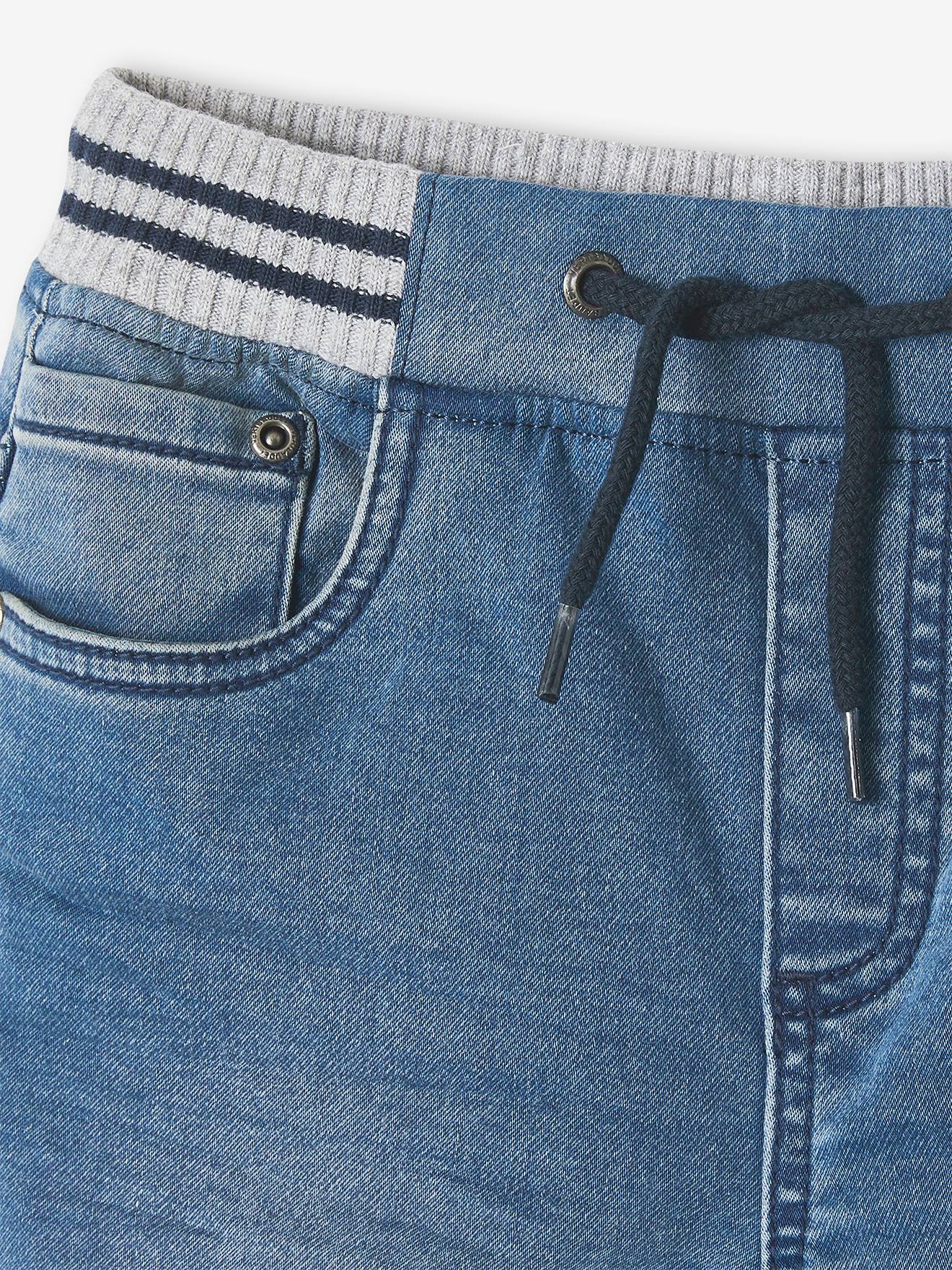 Vertbaudet Jungen Sweathose, Denim-Optik Oeko-Tex - schwarz